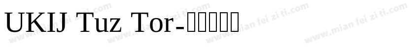 UKIJ Tuz Tor字体转换